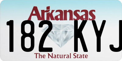 AR license plate 182KYJ