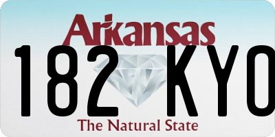 AR license plate 182KYO