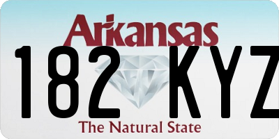 AR license plate 182KYZ