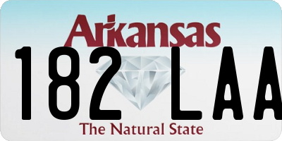 AR license plate 182LAA