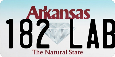AR license plate 182LAB