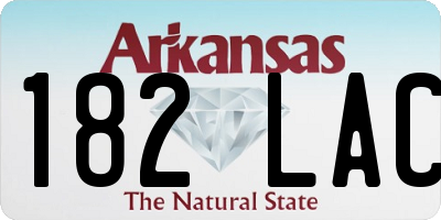 AR license plate 182LAC