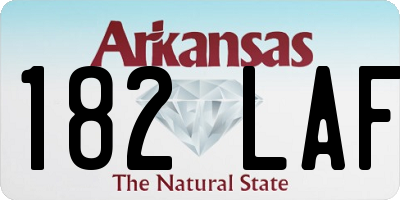 AR license plate 182LAF