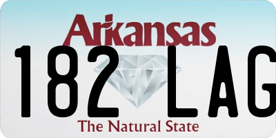 AR license plate 182LAG