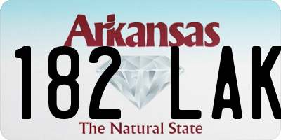 AR license plate 182LAK