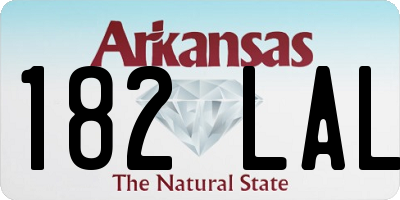 AR license plate 182LAL