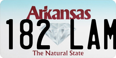 AR license plate 182LAM