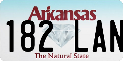 AR license plate 182LAN