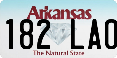 AR license plate 182LAO