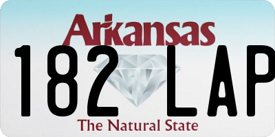AR license plate 182LAP