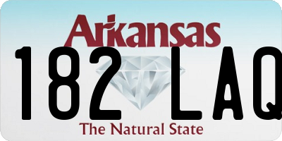 AR license plate 182LAQ