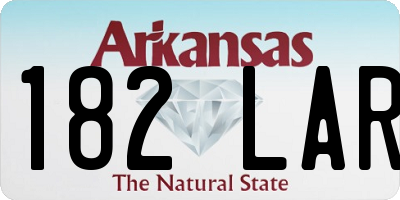 AR license plate 182LAR