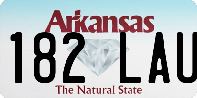 AR license plate 182LAU
