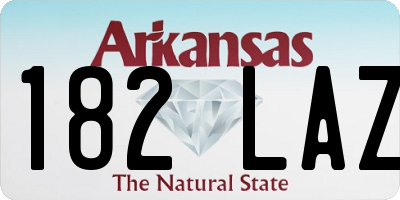 AR license plate 182LAZ