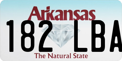 AR license plate 182LBA