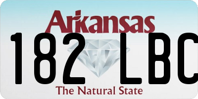 AR license plate 182LBC