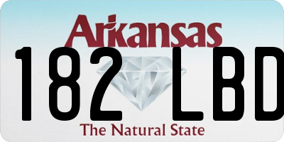 AR license plate 182LBD