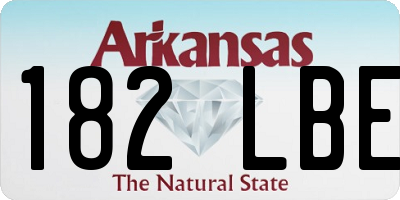 AR license plate 182LBE