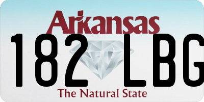 AR license plate 182LBG