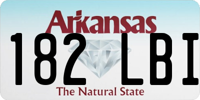 AR license plate 182LBI