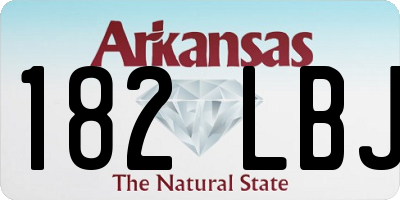 AR license plate 182LBJ