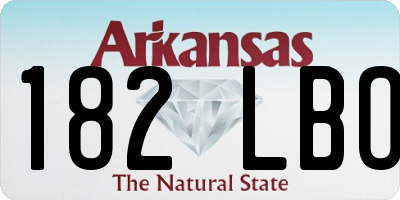 AR license plate 182LBO