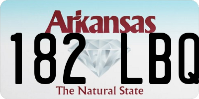 AR license plate 182LBQ