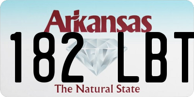 AR license plate 182LBT
