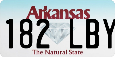 AR license plate 182LBY