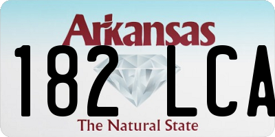 AR license plate 182LCA