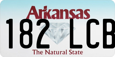 AR license plate 182LCB