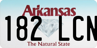 AR license plate 182LCN