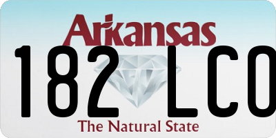 AR license plate 182LCO