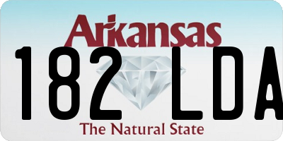 AR license plate 182LDA