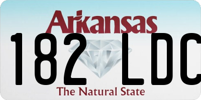AR license plate 182LDC