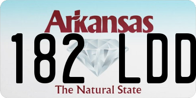 AR license plate 182LDD