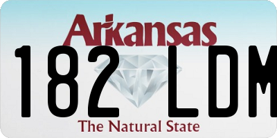 AR license plate 182LDM