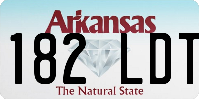 AR license plate 182LDT