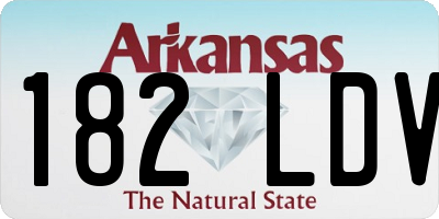 AR license plate 182LDV