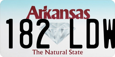 AR license plate 182LDW