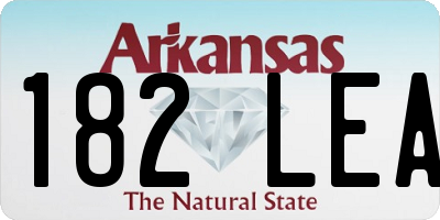 AR license plate 182LEA