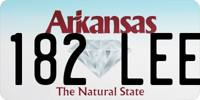 AR license plate 182LEE
