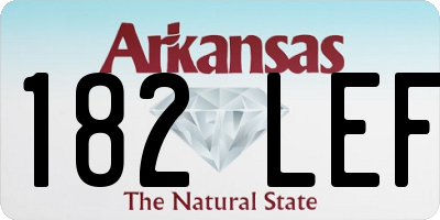 AR license plate 182LEF