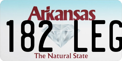 AR license plate 182LEG