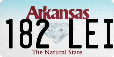 AR license plate 182LEI