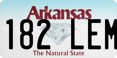AR license plate 182LEM