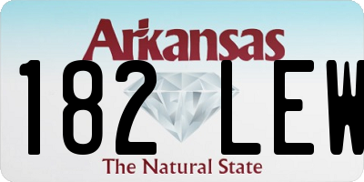 AR license plate 182LEW
