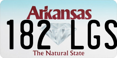 AR license plate 182LGS