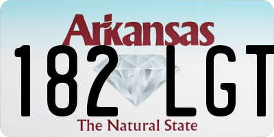 AR license plate 182LGT