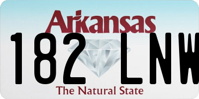 AR license plate 182LNW